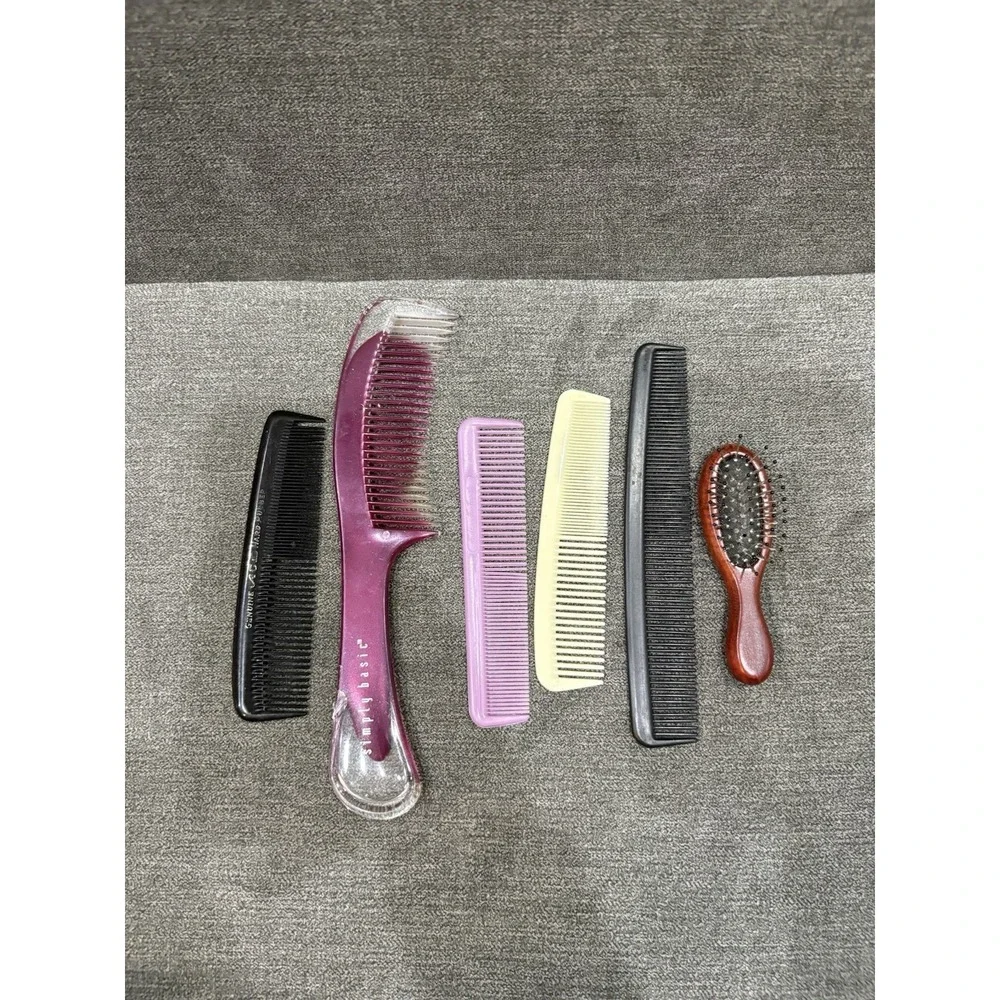 Vintage‎ Set of Combs Purse Pocket Combs One Small Brush